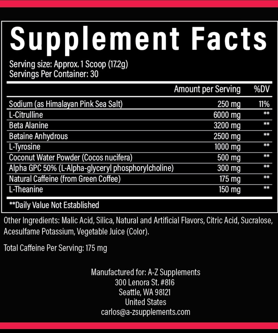 Alpha-Z Fuel Pre-Workout – Pink Lemonade (30 Servings)